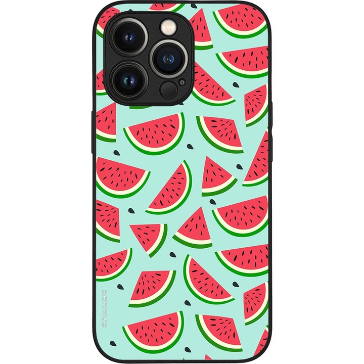 Husa telefon Sonique Fruit Series, imprimeu fructe, silicon, multicolor, pentru Apple iPhone 13 Pro