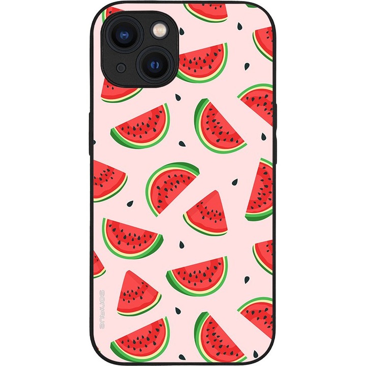 Husa telefon Sonique Fruit Series, imprimeu fructe, silicon, multicolor, pentru Apple iPhone 13