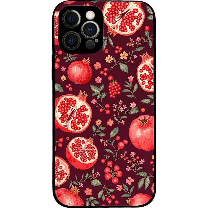 Husa telefon Sonique Fruit Series pentru Apple iPhone 12 Pro, silicon, imprimeuri cu fructe, multicolor