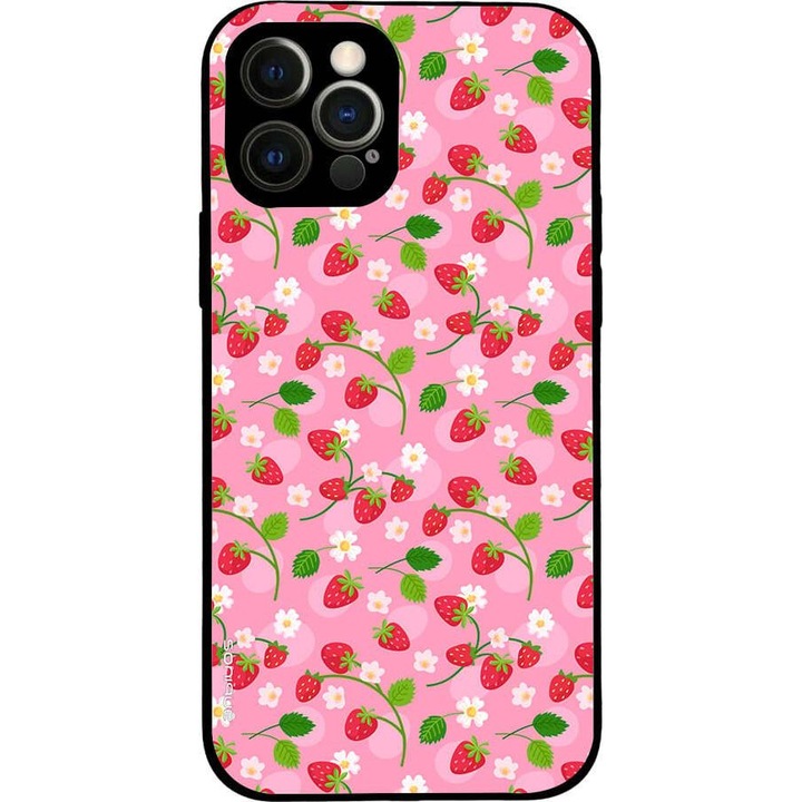 Husa telefon Sonique Fruit Series, pentru Apple iPhone 12 Pro, imprimeu fructe, silicon, multicolor