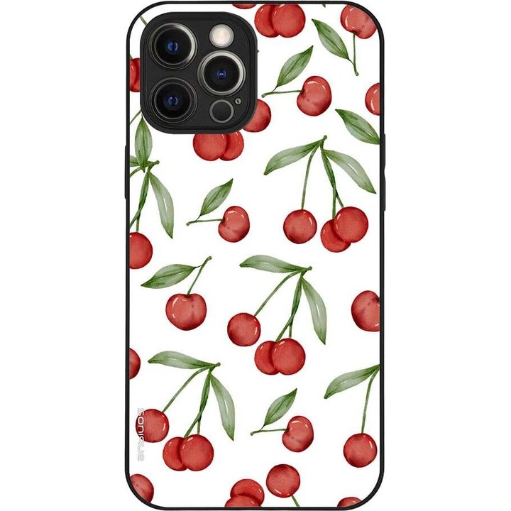 Husa telefon Sonique Fruit Series, pentru Apple iPhone 12 Pro Max, imprimeu fructe, silicon, rosu