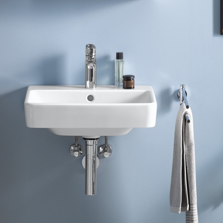 Lavoar Duravit NO 1, pe perete, 55 x 46 cm, alb, 23755500002