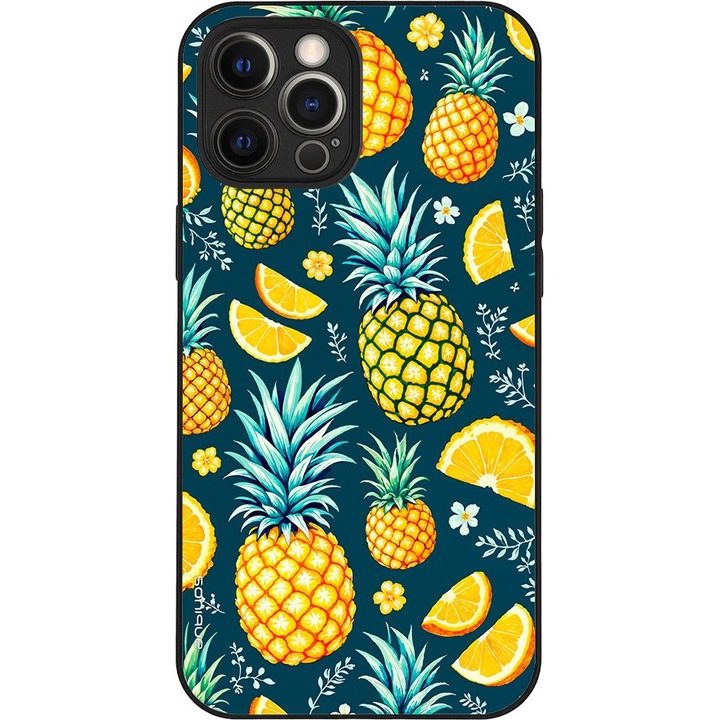 Husa telefon Sonique Fruit Series, ananas, silicon, pentru Apple iPhone 12 Pro Max