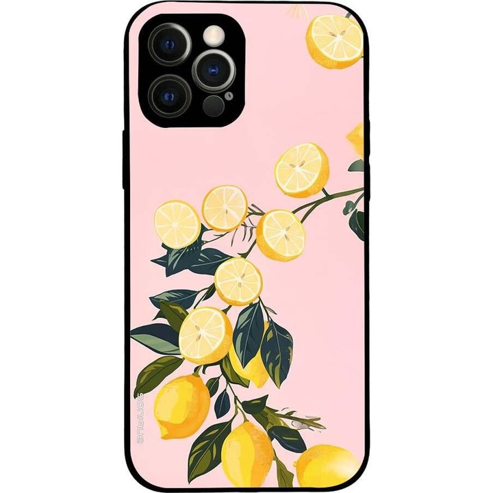 Husa telefon Sonique Fruit Series, pentru Apple iPhone 12 Pro, imprimeu fructe, silicon, galben