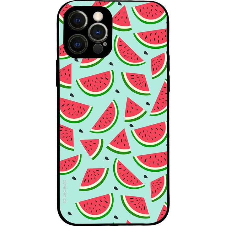 Husa telefon Sonique Fruit Series, imprimeu fructe, silicon, multicolor, pentru Apple iPhone 12 Pro