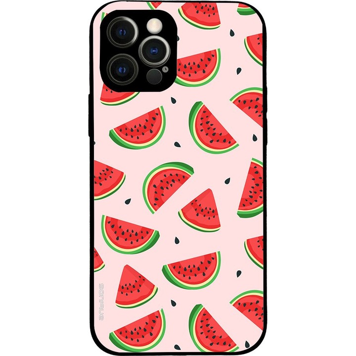 Husa telefon Sonique Fruit Series, imprimeu fructe, silicon, multicolor, pentru Apple iPhone 12 Pro
