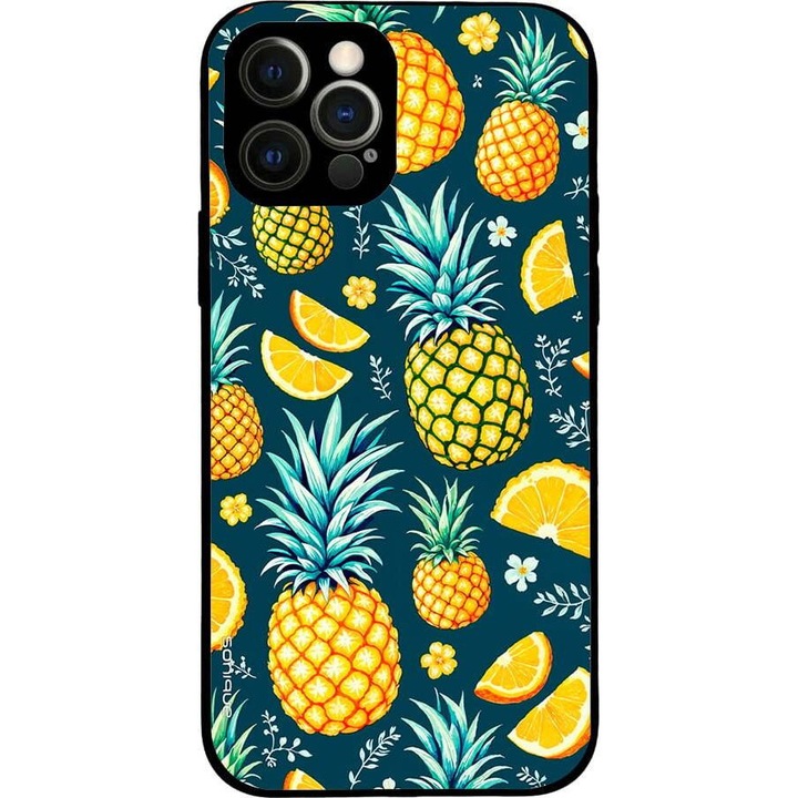 Husa telefon Sonique Fruit Series, ananas, silicon, pentru Apple iPhone 12 Pro