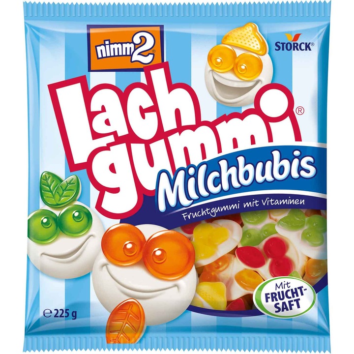 Jeleuri Nimm2 Milchbubis 225g, cu lapte degresat, fructe, vitamine