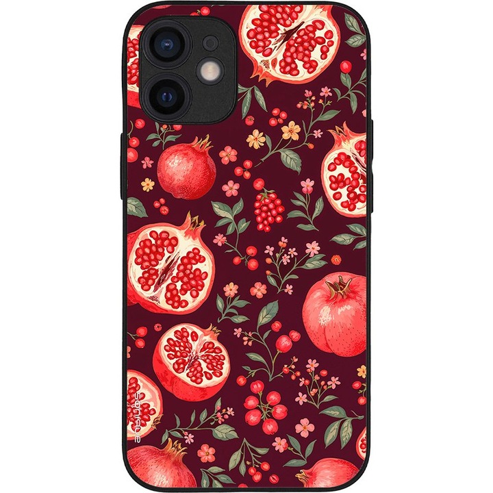 Husa telefon Sonique Fruit Series pentru Apple iPhone 12 Mini, silicon, imprimeuri cu fructe, multicolor