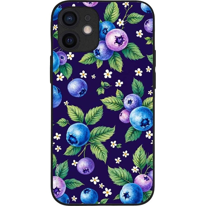 Husa telefon Sonique Fruit Series, pentru Apple iPhone 12 Mini, imprimeu fructe, silicon, multicolor