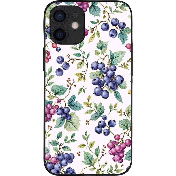 Husa telefon Sonique Fruit Series, pentru Apple iPhone 12 Mini, imprimeu fructe, silicon, multicolor