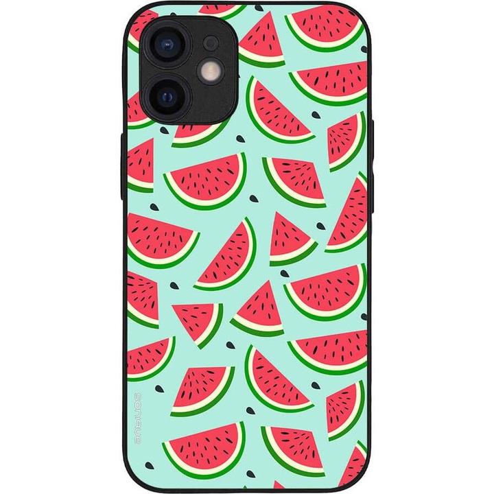 Husa telefon Sonique Fruit Series, design fructe, silicon, multicolor, pentru Apple iPhone 12 Mini