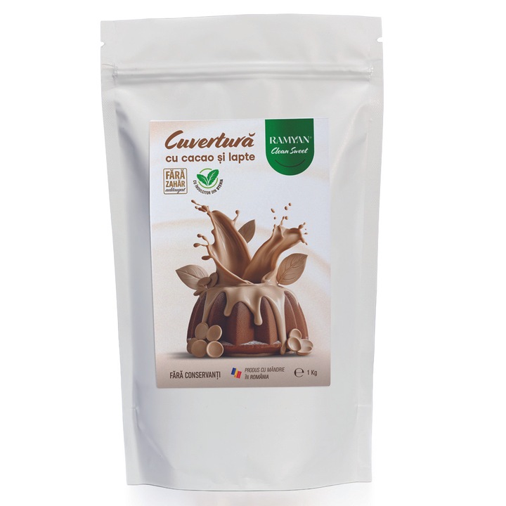 Ciocolată menaj Ramyan cu lapte și cacao, 1 Kg, fără zahăr adăugat, fără conservanți
