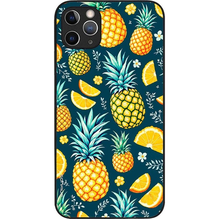 Husa telefon Sonique Fruit Series, ananas, silicon, pentru Apple iPhone 11 Pro Max