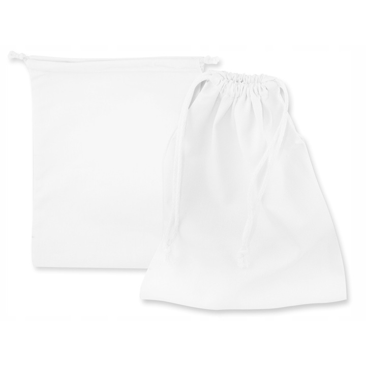 Set 5 saci bumbac alb 15x20cm eco