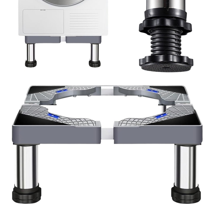Suport reglabil electrocasnice Juksun inox 45-60x18-21cm antiderapant 150kg