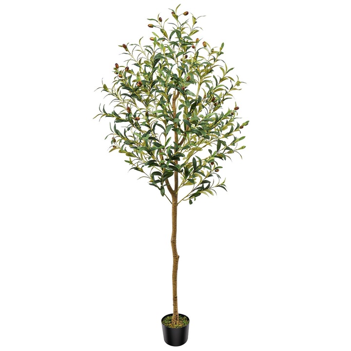 Maslin Artificial Guheake 150cm, cu Ghiveci si Muschi Decorativ, Aspect Natural Realist, pentru Living, Balcon si Birou