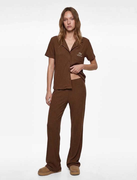 KOTON, Pijama uni cu striatii, Maro pamantiu