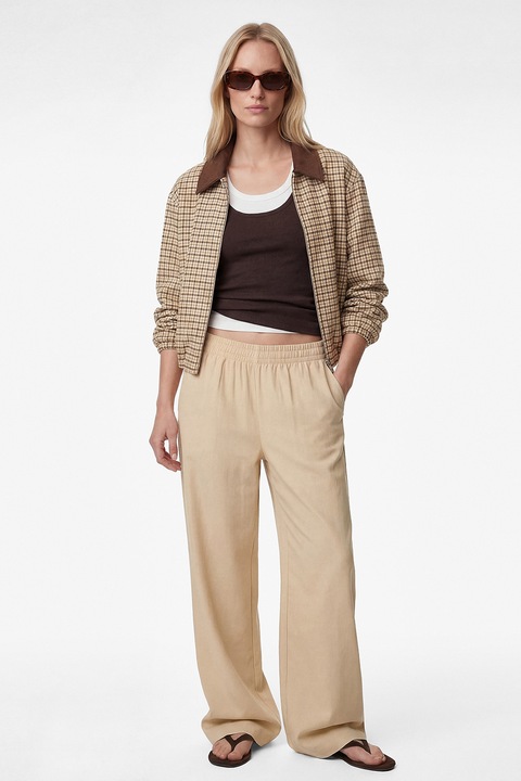 KOTON, Pantaloni drepti de trening din amestec de modal, Bej deschis