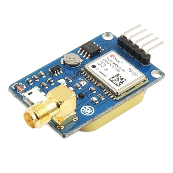 Modul GPS NEO-M8N, antenă ceramică, conector SMA, 18g