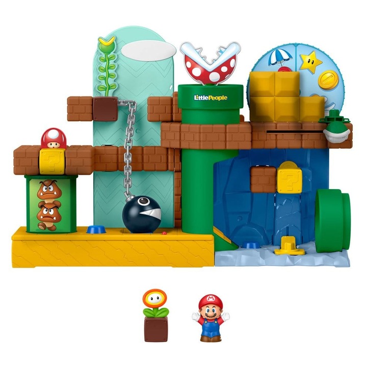 Комплект играчки Super Mario, Приключението на малкия герой, MATTEL, многоцветен