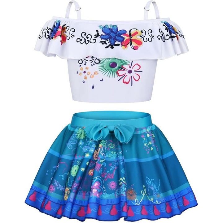 Costum de baie din doua piese pentru fete Marime 120 cm