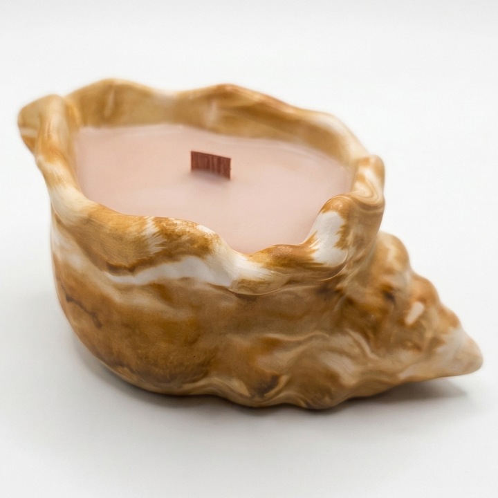 Lumanare Duna de Nisip - Nisip / Sare marina, Lemn