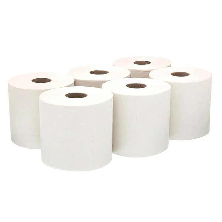 Role hartie prosop Autocut T130 compatibil dispenser Tork Matic, 2 straturi, 6 buc