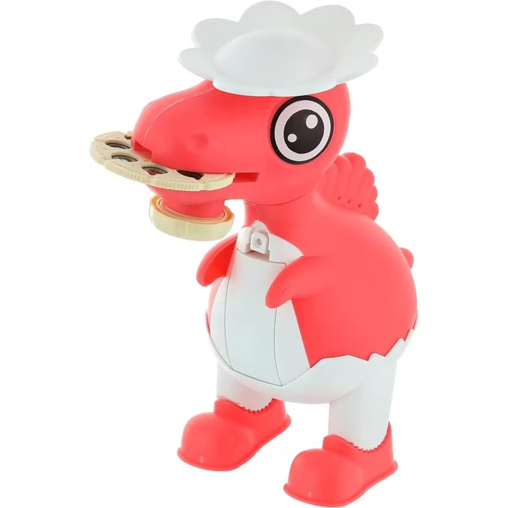 Проектор за рисуване за деца динозавър, творчески комплект с 4 диска и цветни маркери, розов, 3+ години