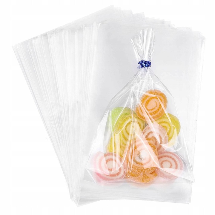 Woreczki celofan 10x15cm, set 100 buc, transparente, groase