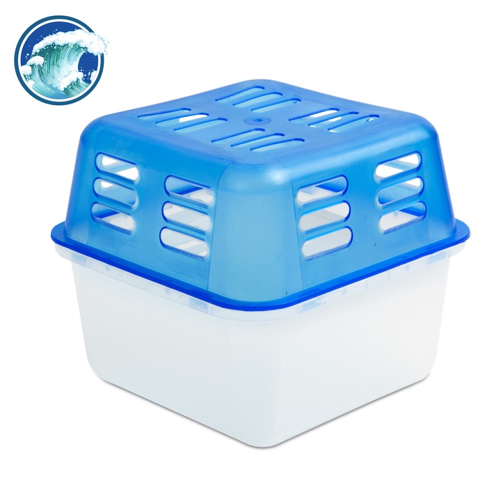 Dezumidificator cu rezerve 2x350 g, miros ocean, absorbtie umiditate, anti mucegai