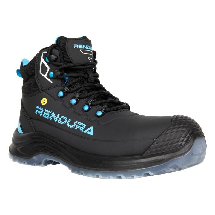 Bocanci de protectie Renania MATRIX S3S SR FO SC ESD, cu bombeu compozit si lamela antiperforatie, talpa antiderapanta, rezistenti la apa, marimea 42