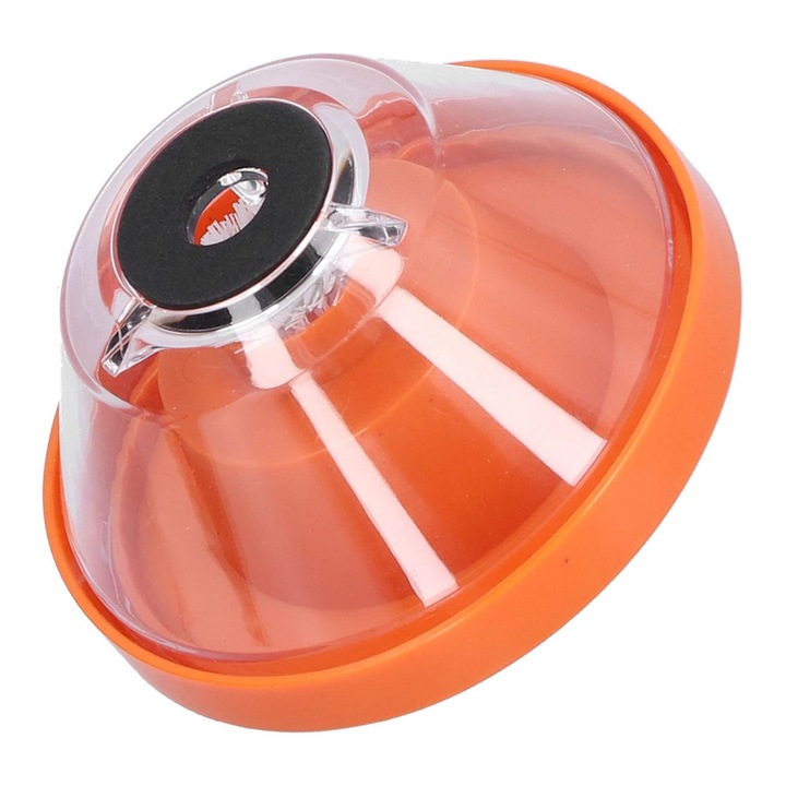 Set Colector de Praf Pentru Burghiu SUPER TRENDS®, Forma de Bol, Din PVC, cu Burete Antiderapant, 10x15x22 cm, Portocaliu
