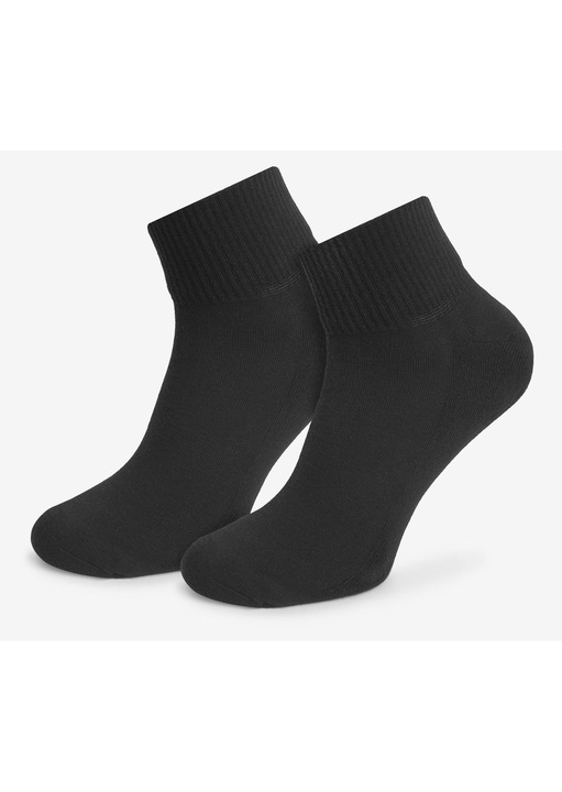 Sosete pentru barbati, Marilyn, Stay Fresh, din bumbac, fara presiune, cu cusatura plata, respirabile, 41-45, Negru