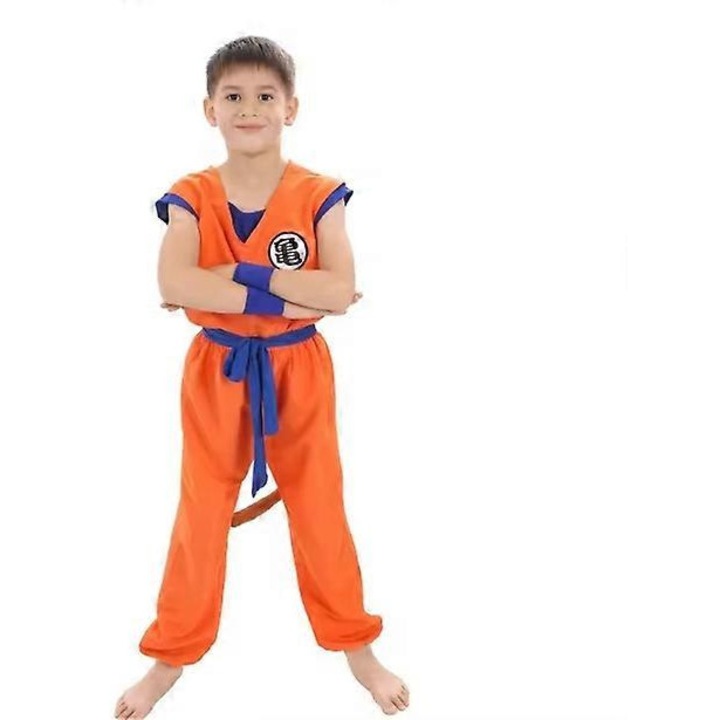 Costum Anime Dragon Goku, 8 piese, 140 cm, pentru copii si adulti