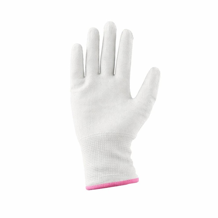 Mănuși de protecție profesionale, albe, PU, mărime S, set pentru bijutieri și polishing