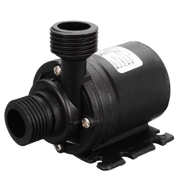 Мини безчеткова потопяема водна помпа DC 12V 19W 800L/H 5M за езерце, аквариум, соларен фонтан, циркулация на водата в басейна, електрическа помпа за фонтан, пластмаса, черна