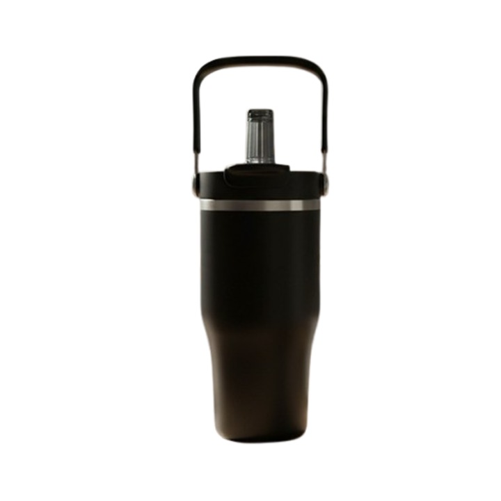 Termos cu capac dual si filtru pentru ceai, design modern, cu maner pentru transport, 600ml