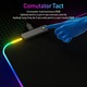 Подложка за мишка Gaming RGB XPQKDC® с LED осветление, Големи размери 800x300x4 мм, Микротекстурирана текстилна повърхност за максимална прецизност, Неплъзгаща се гумена основа, Модерен дизайн за офис и игри