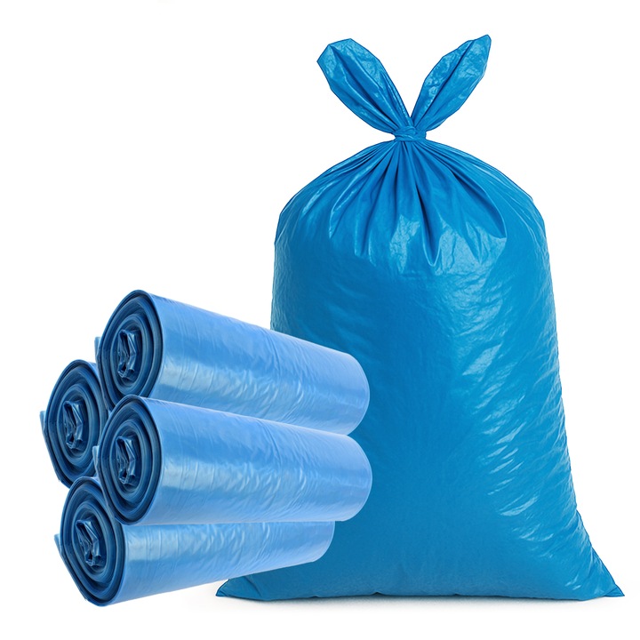 Saci menajeri BB TAPES 240L, albastri, 55mm, set 4 bucati