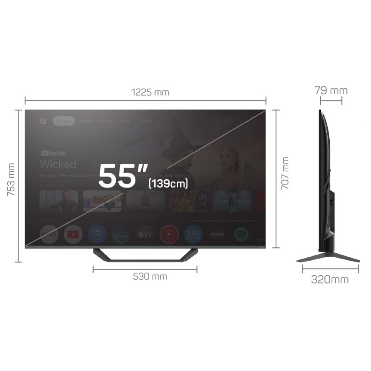 Televizor QLED Tesla 139 cm 55" Q55E655GUS, Ultra HD 4K, Smart TV, WiFi, CI+