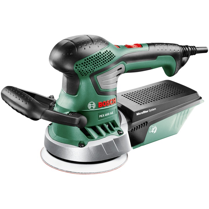 Bosch PEX 400 AE 06033A4000 excentercsiszoló, 370W, 125 mm tárcsaátmérő, 26000 rezgés/perc