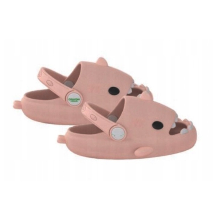 Gyermek papucs, Pan i Pani Gadżet, cápa modell, csúszásgátló, rózsaszín, 34-35-ös méret