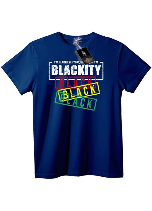 Tricou Blackity Black, Bleumarin