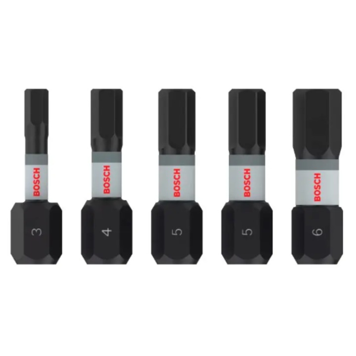 Biti de insurubare PRO H Impact, H3, H4, H5 (x2), H6, 25 mm, 5 buc