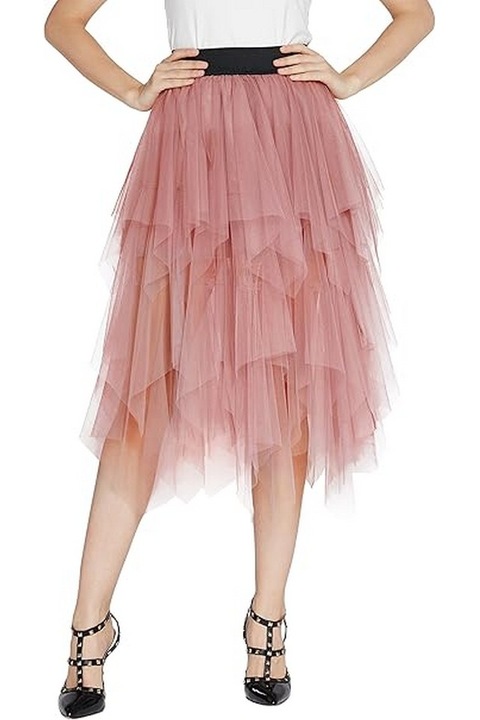 Fustă din tul, Urban GoCo, roz, mărime M, talie elastică