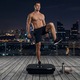 Вибромасажор, Bedee®, Фитнес уред, вибромасаж, 1~120 скорости, вибрираща платформа с 2 фитнес ленти за съпротивление, максимално допустимо тегло 181 кг, черен