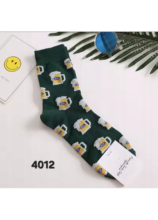 Kolorowe skarpety ze wzorami unisex rozmiar 41-46 (4012)