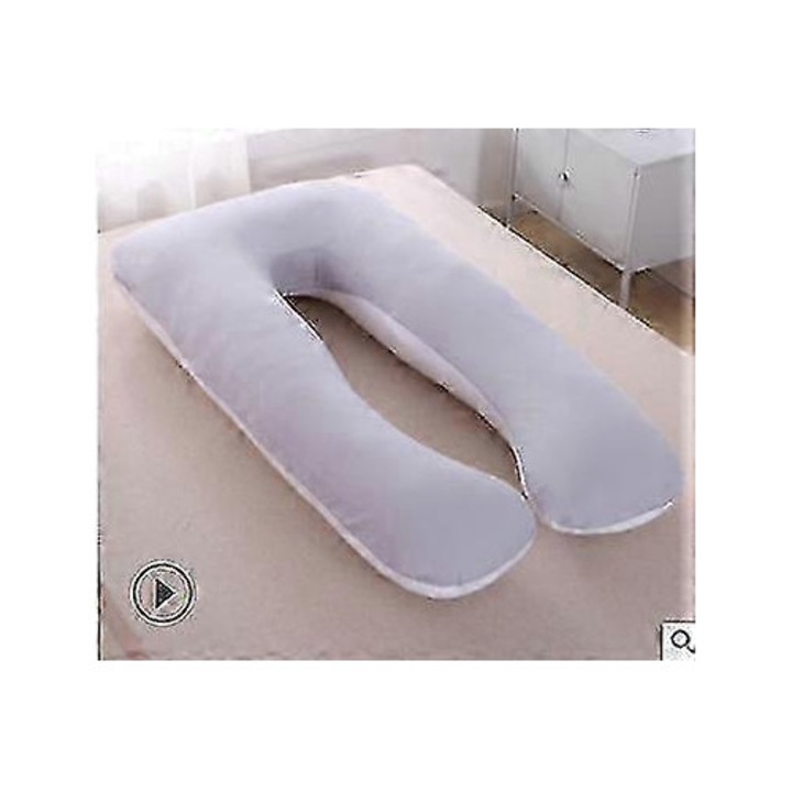Perna pentru gravide U Shape, 70x130cm, 80x140cm, gri, set 1 buc.