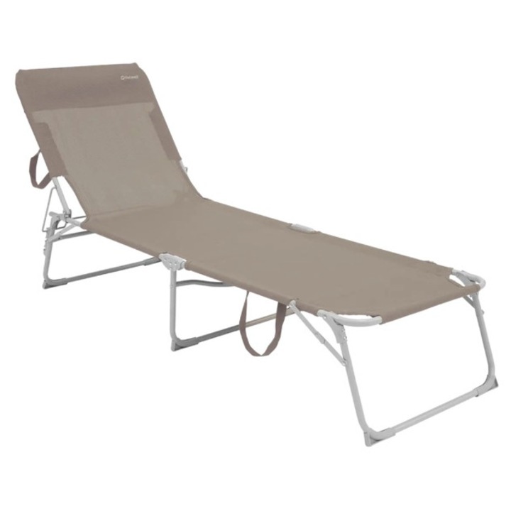 Sezlong pliabil Outwell Tenby Toffee Tint pentru camping, plaja sau gradina 54/61 x 188 x 30 cm